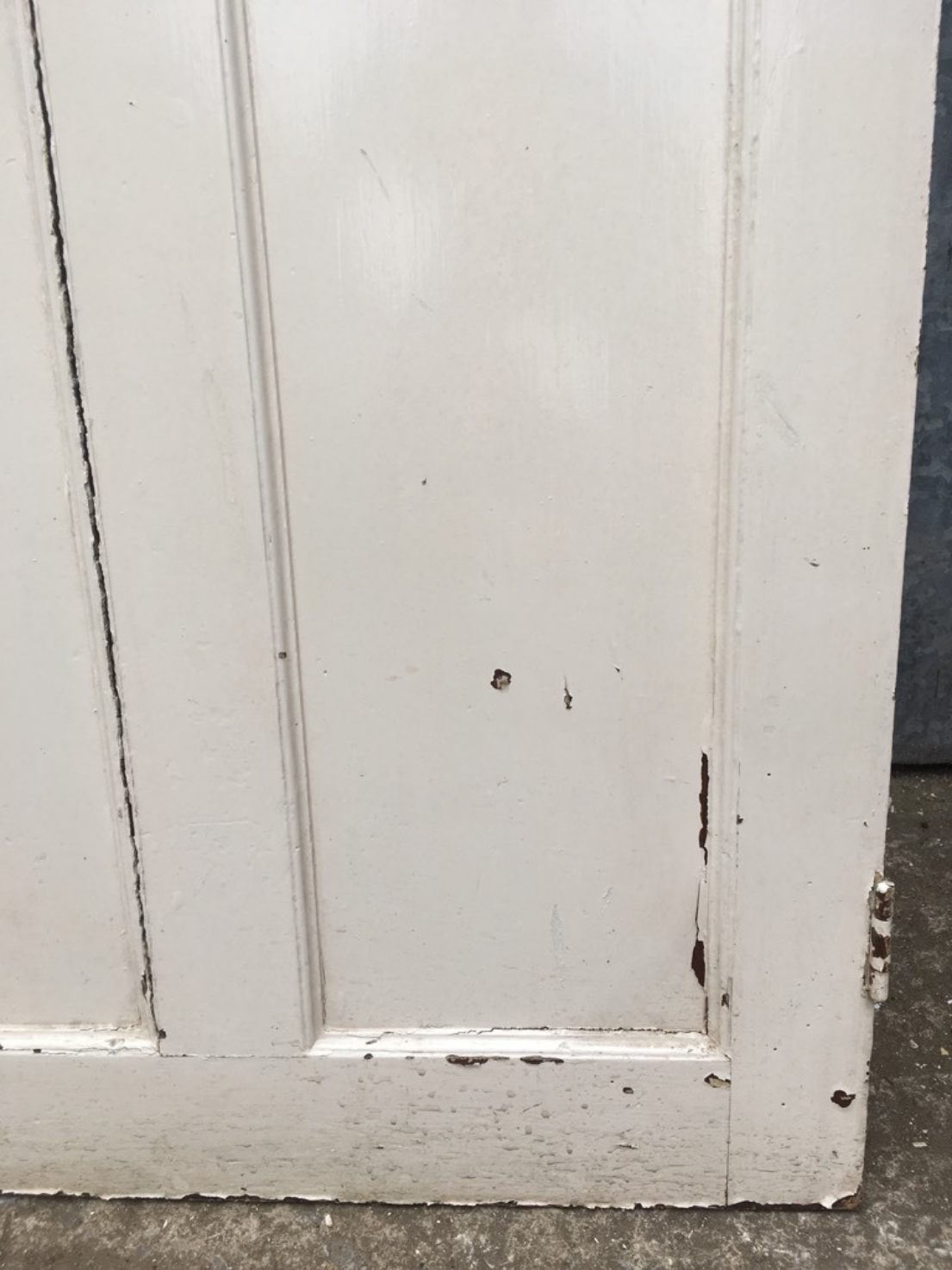 26 1/4”x65 3/4” Victorian Painted Pine Four Panel 2 Over 2 Narrow Internal Door
