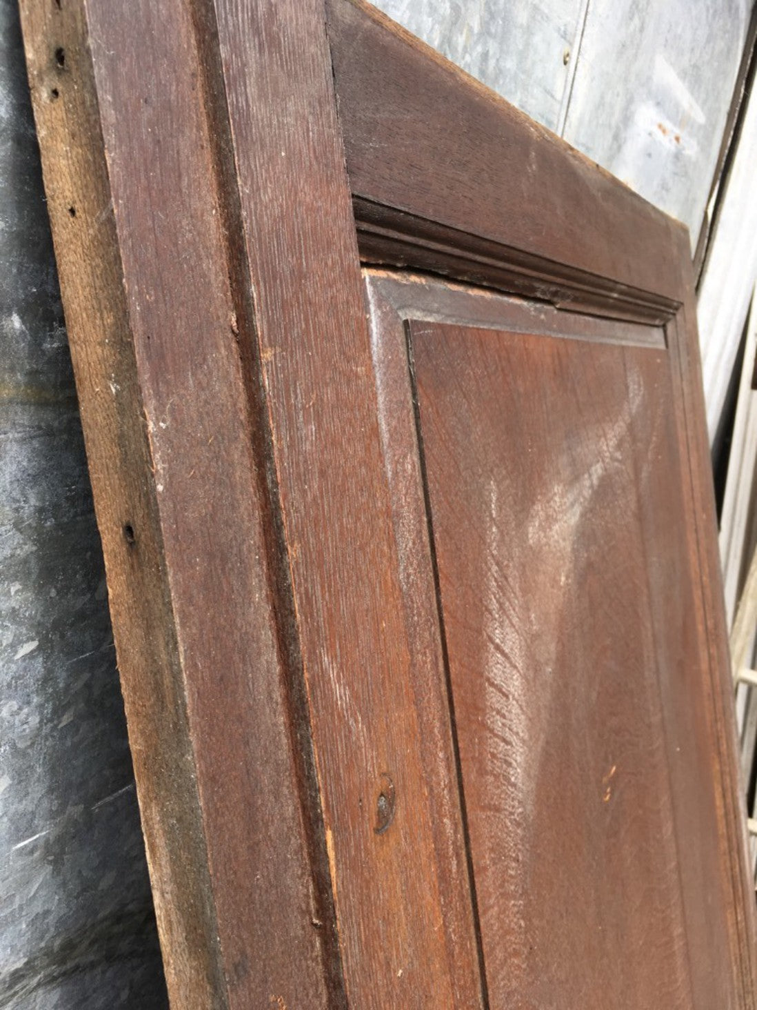 35 1/8”x 81 3/4” Reclaimed Georgian Stained Oak Wide Internal Panel