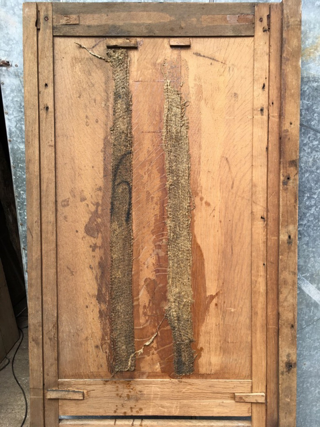 35 1/8”x 81 3/4” Reclaimed Georgian Stained Oak Wide Internal Panel