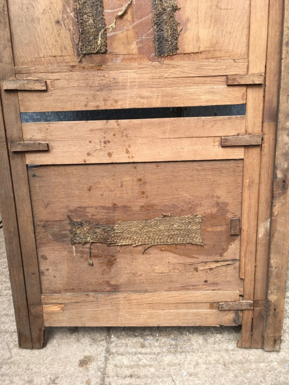 35 1/8”x 81 3/4” Reclaimed Georgian Stained Oak Wide Internal Panel