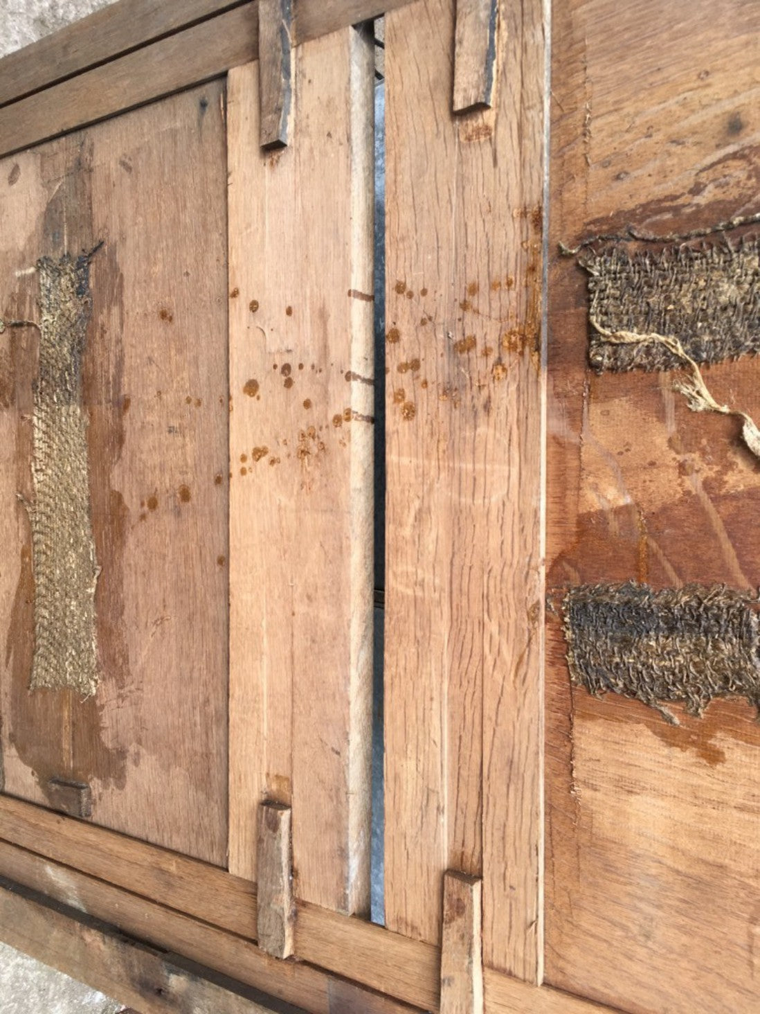 35 1/8”x 81 3/4” Reclaimed Georgian Stained Oak Wide Internal Panel