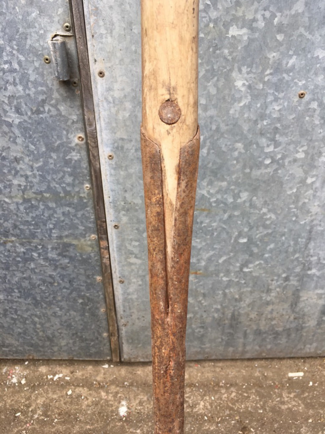 Salvaged Old Vintage Wrought Iron Wide Heart Shaped 9” Peat Spade