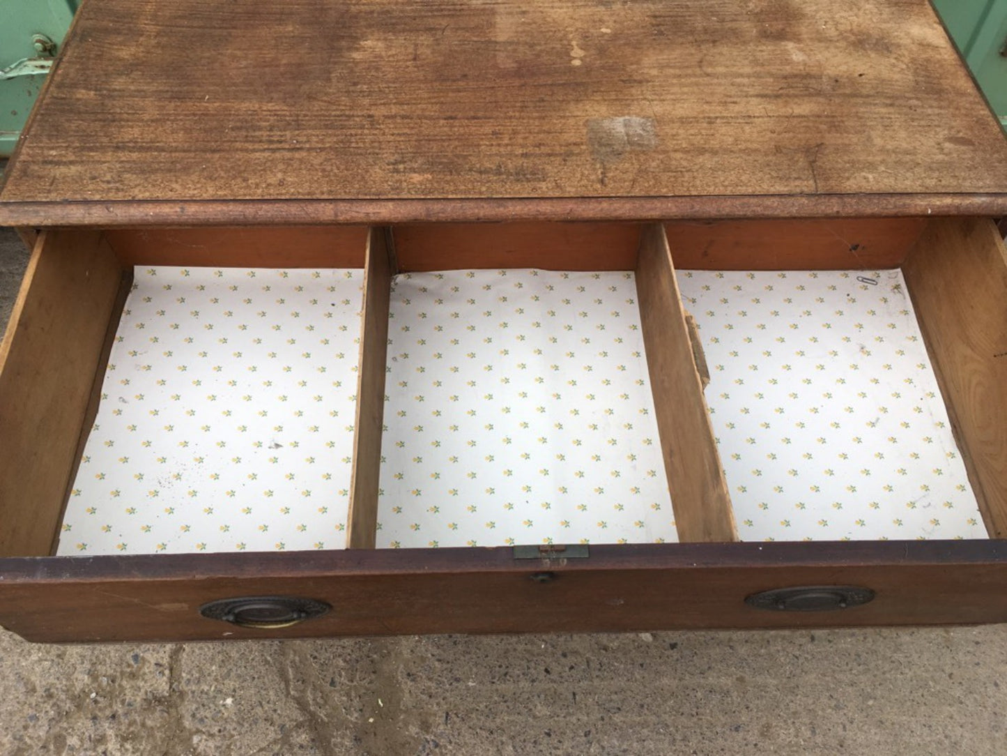 Reclaimed Antique Victorian Mahogany Large 3 Drawer Chest 84x118cm