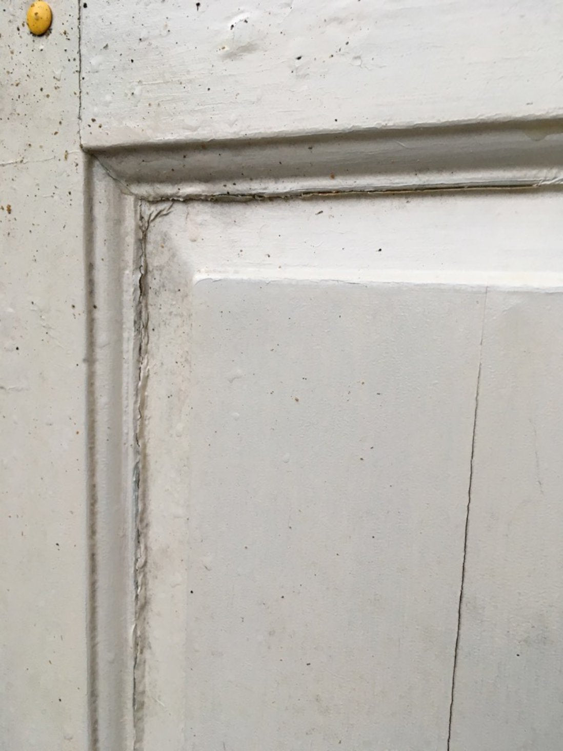35 3/4”x68” Victorian Painted Pine Four Panel 2 Over 2 Short Wide Internal Door