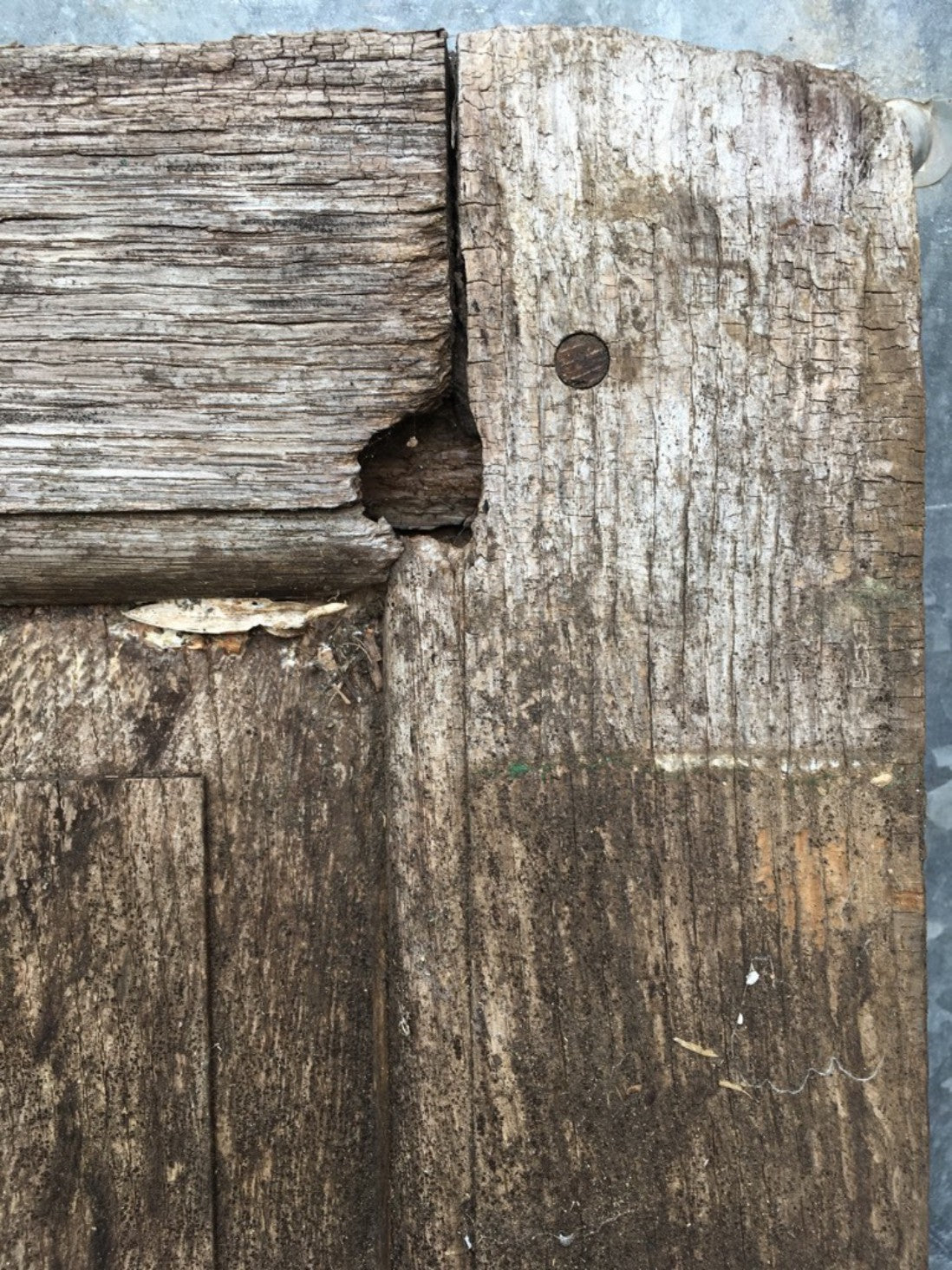34 3/4”x76 3/4” Reclaimed Very Old Natural Oak Six Panel Wide Internal Door