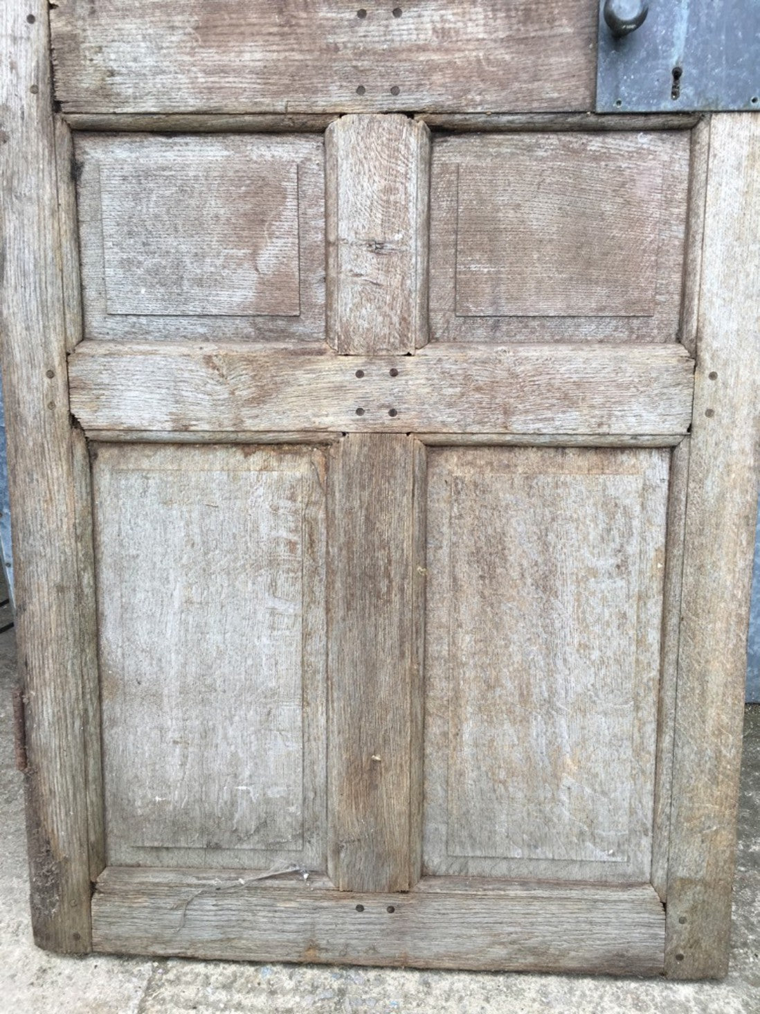 34 3/4”x76 3/4” Reclaimed Very Old Natural Oak Six Panel Wide Internal Door