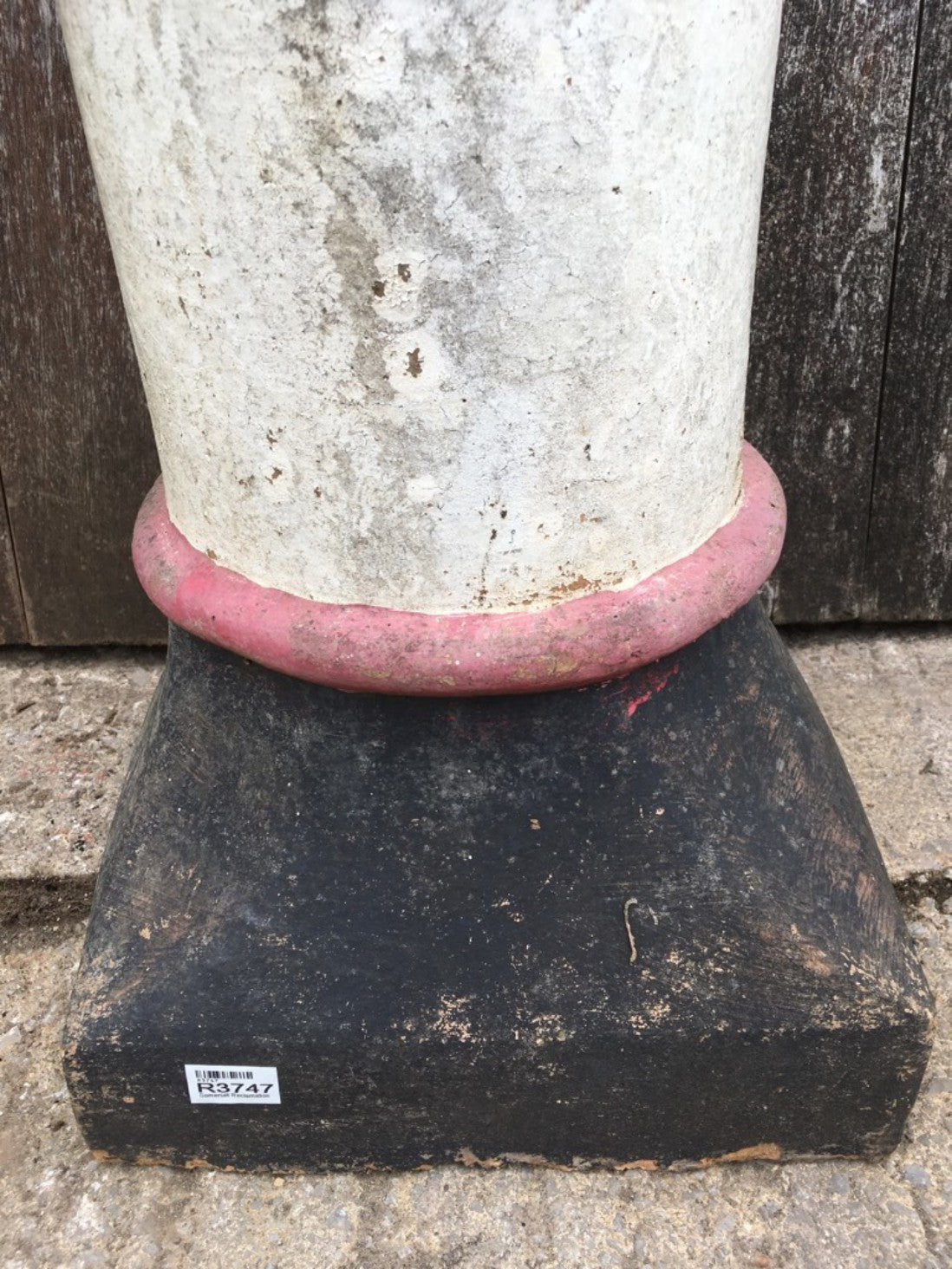 Salvaged Old Painted Clay Bishop Pot Chimney Garden Ornament 94.5cm High