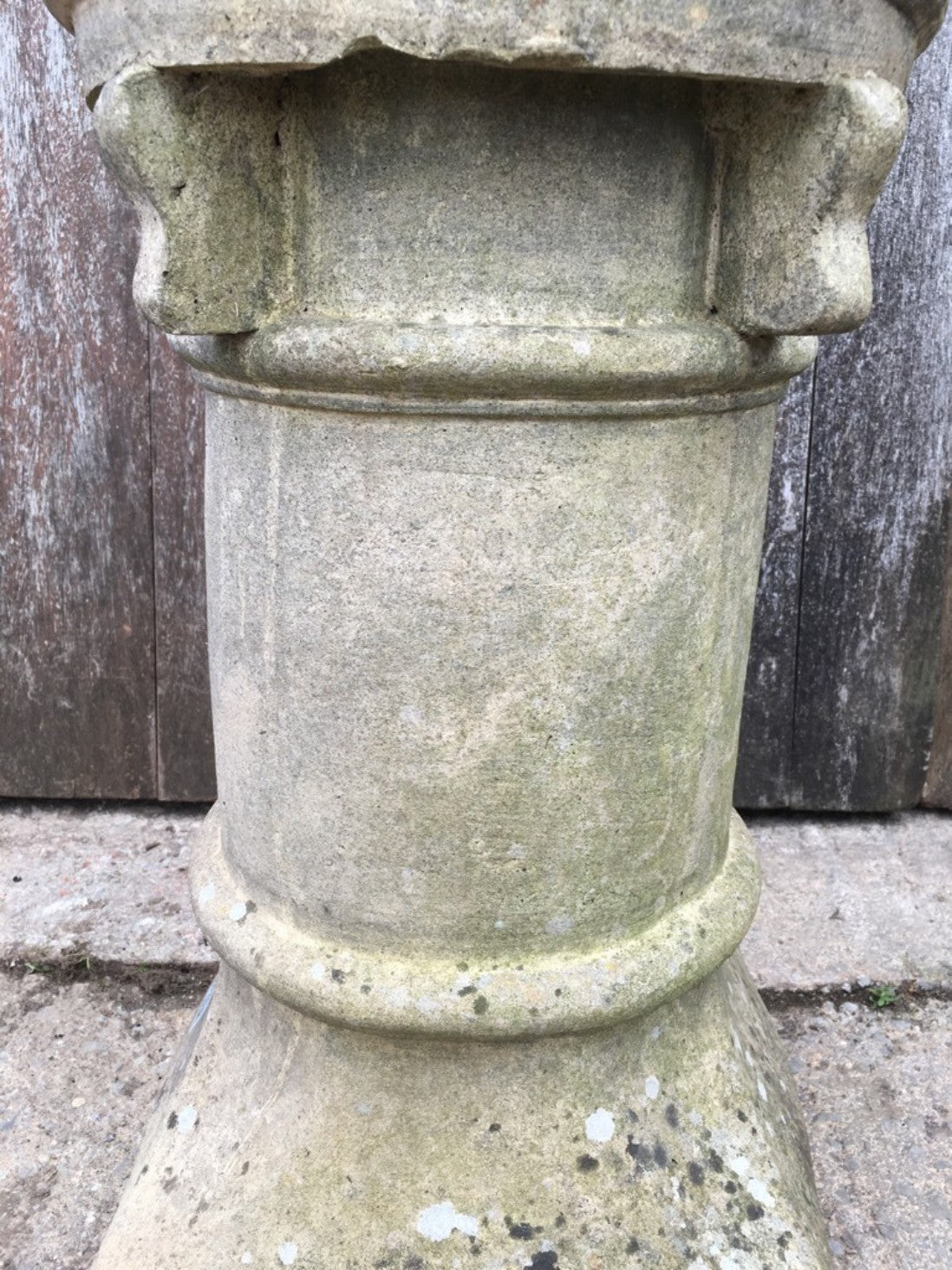 Salvaged Old Yellow Clay Bishop Pot Chimney Garden Ornament 89.5cm High
