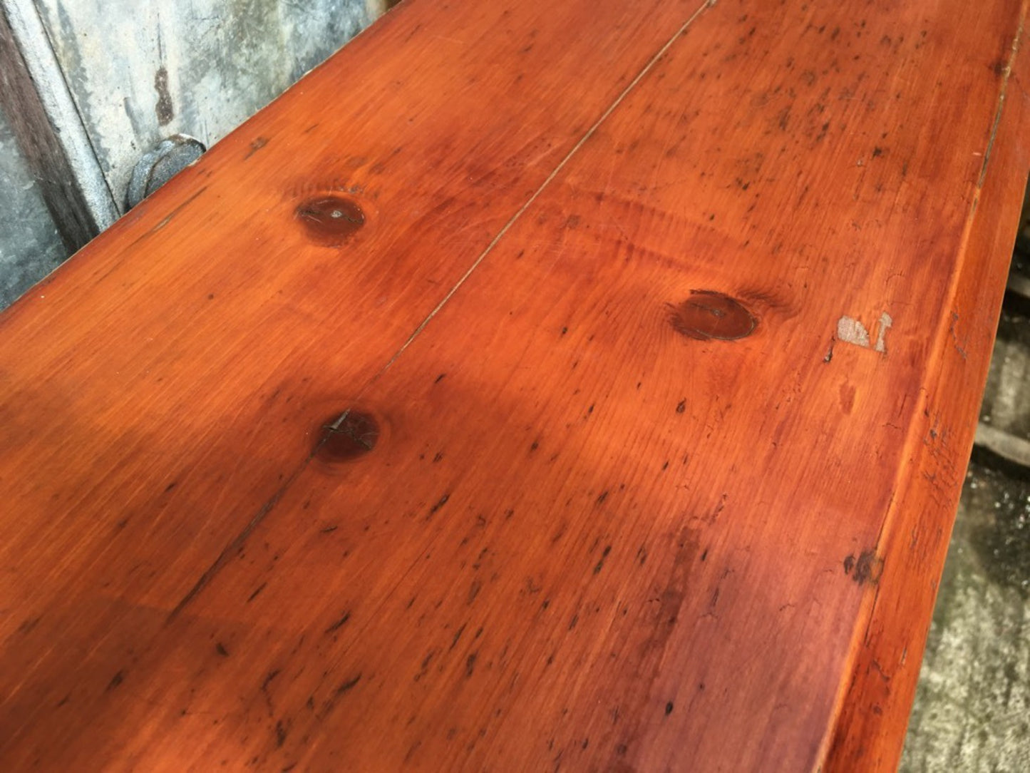 58 3/8 X 10 3/8 Inches Old Reclaimed Pine Over Mantel Shelf