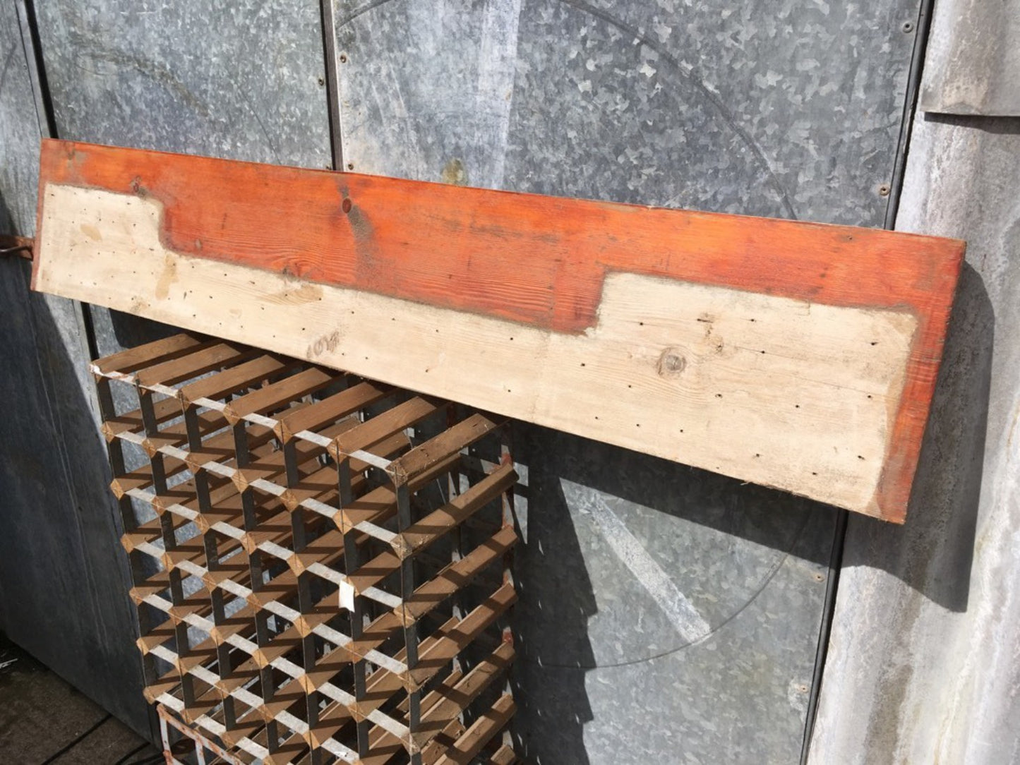 58 3/8 X 10 3/8 Inches Old Reclaimed Pine Over Mantel Shelf