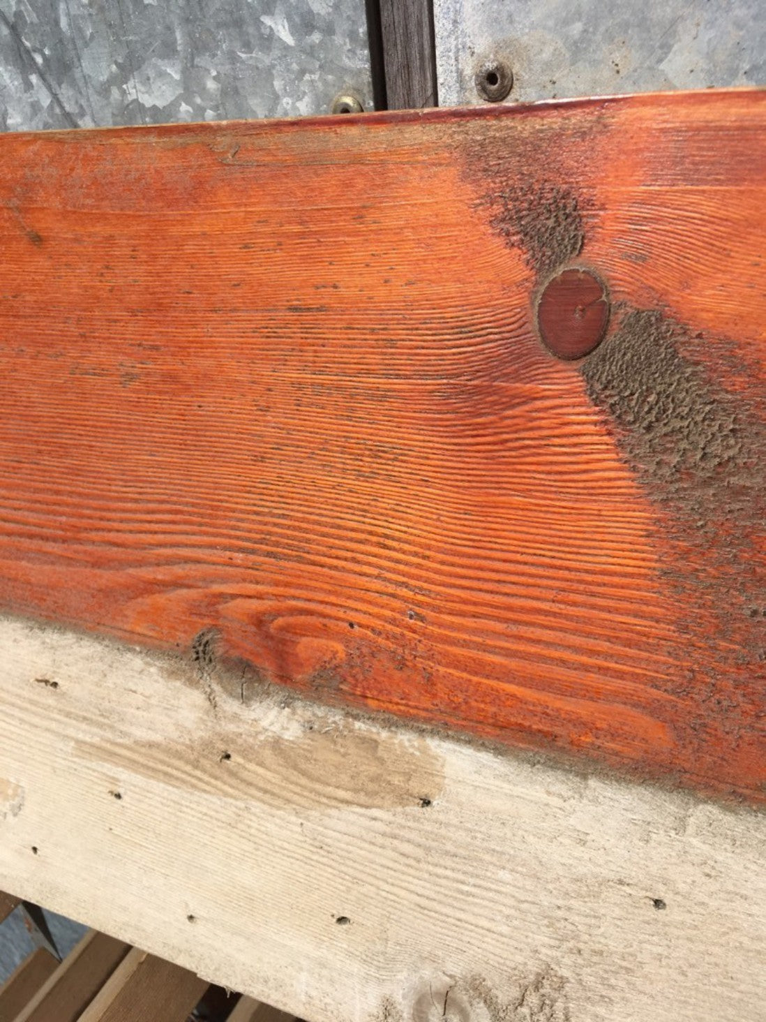 58 3/8 X 10 3/8 Inches Old Reclaimed Pine Over Mantel Shelf