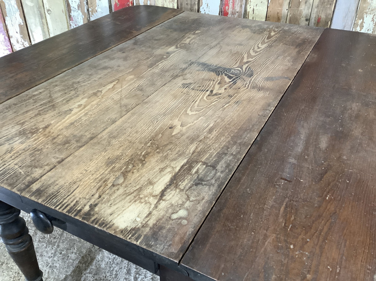 Victorian Stained Pitch Pine Drop Leaf Table 4 Seater 3'11"Lx3'10"W