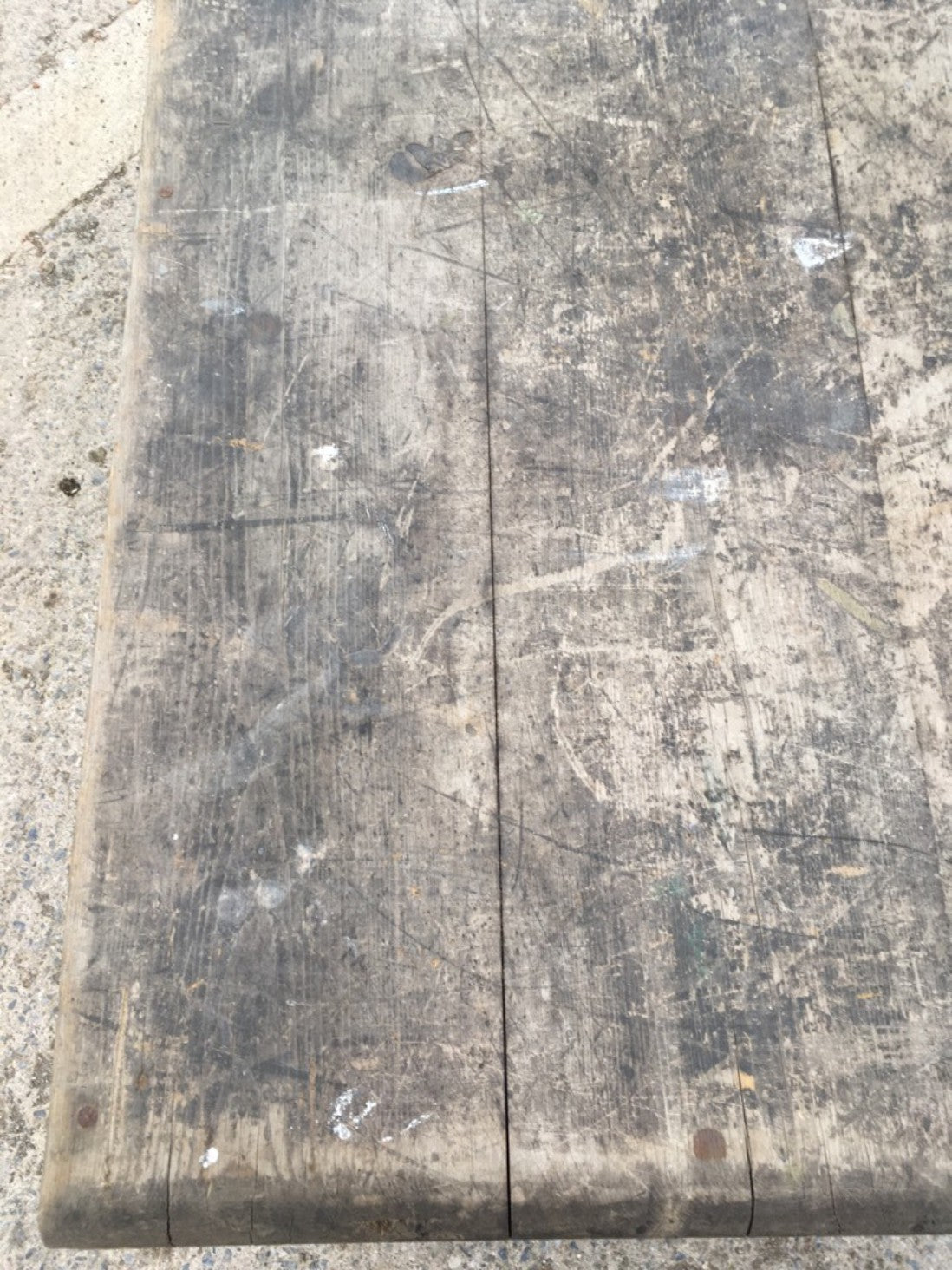 75.5cm By 78.5cm Salvaged Old Pine Square Leg Kitchen Table