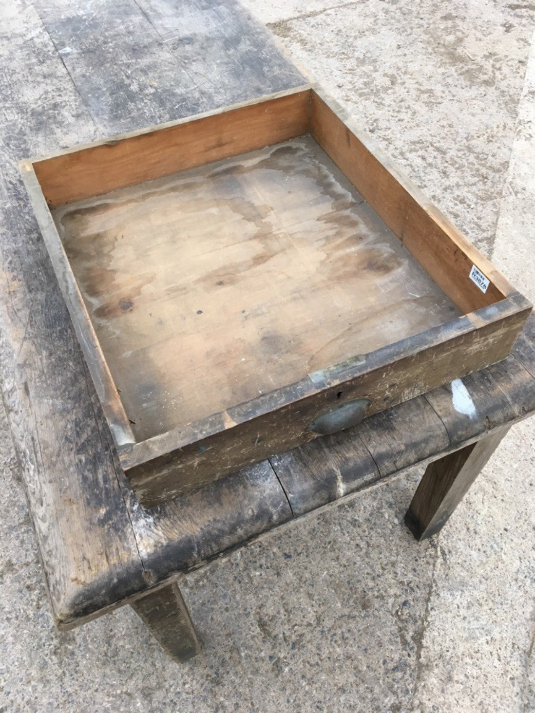 75.5cm By 78.5cm Salvaged Old Pine Square Leg Kitchen Table