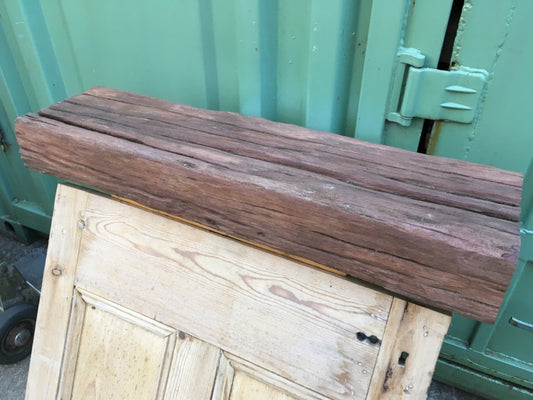 2ft 9 1/2" Or 85.2cm Long Reclaimed Old Red Hardwood Timber Beam