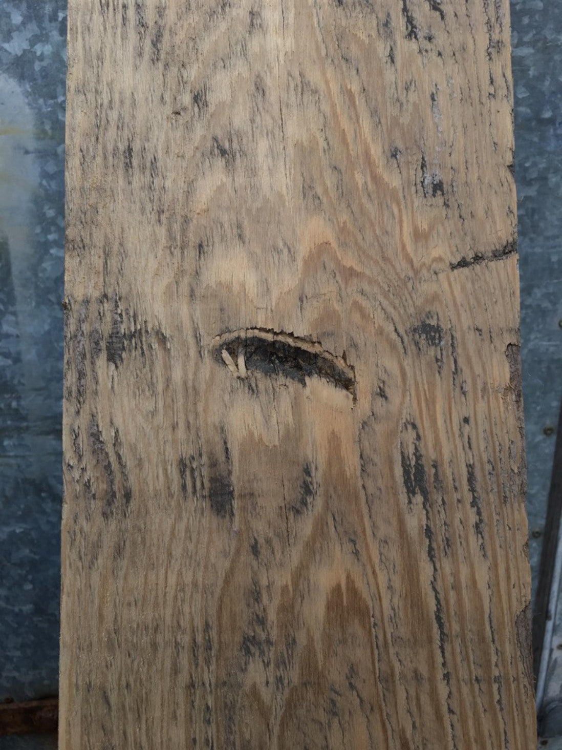 7ft 6 7/8" Or 2.31m Long Reclaimed Old Chunky Pine Beam