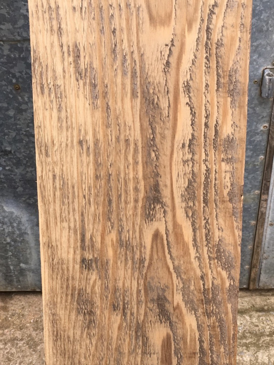 7ft 6 7/8" Or 2.31m Long Reclaimed Old Chunky Pine Beam