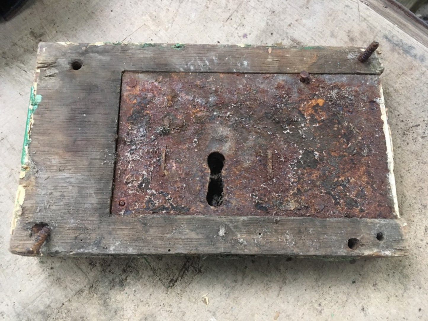 Salvaged Victorian Wooden Casement Door Rim Lock No Key Left Hand