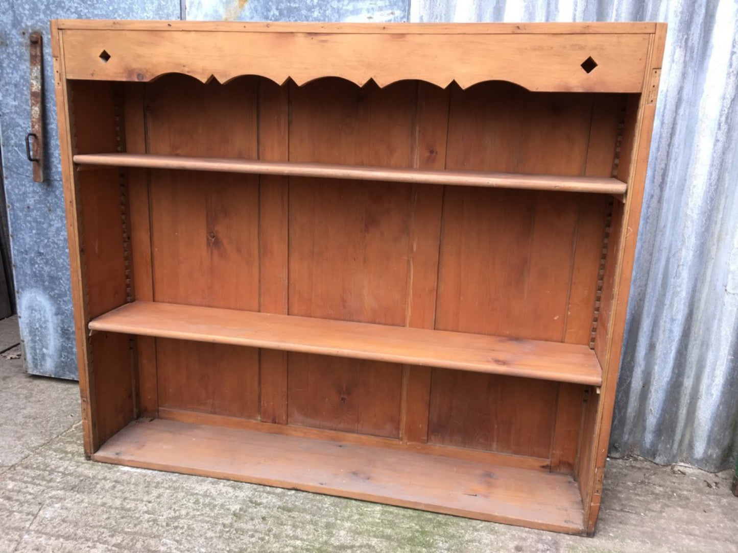 126.9x150.2cm Victorian Pine Ex-Dresser Top Bookcase Shelves Adjustable Shelf