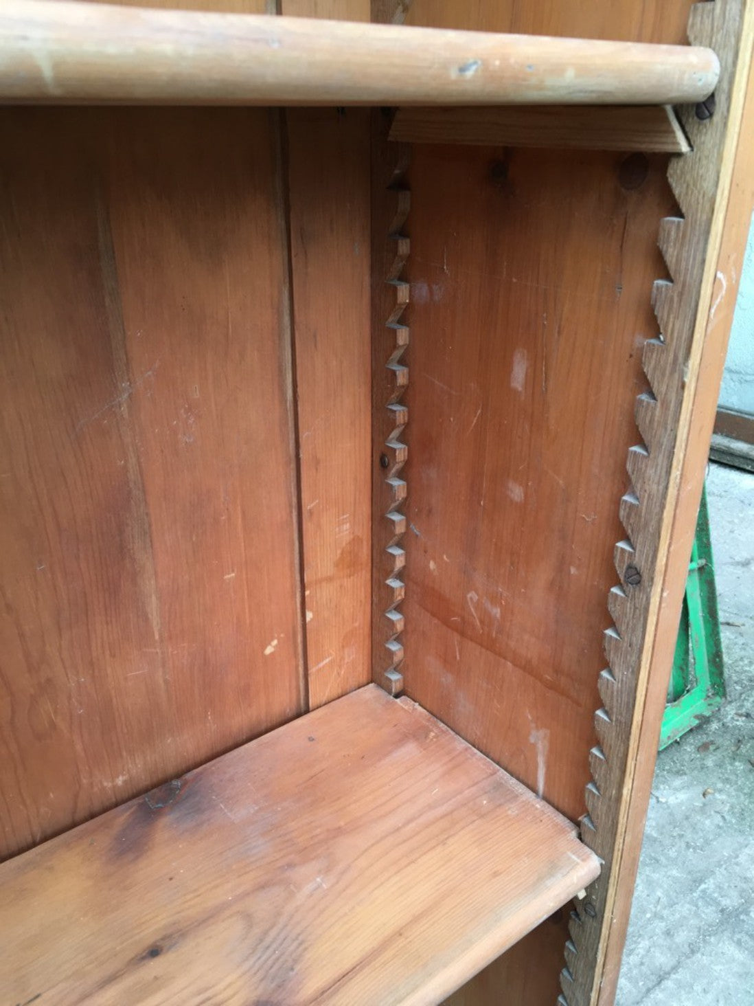 126.9x150.2cm Victorian Pine Ex-Dresser Top Bookcase Shelves Adjustable Shelf