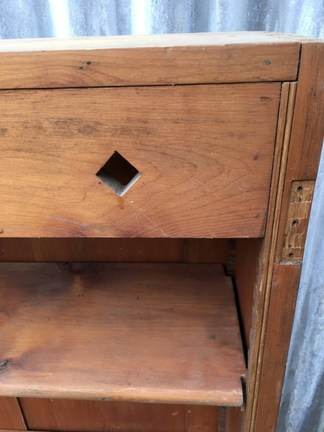 126.9x150.2cm Victorian Pine Ex-Dresser Top Bookcase Shelves Adjustable Shelf