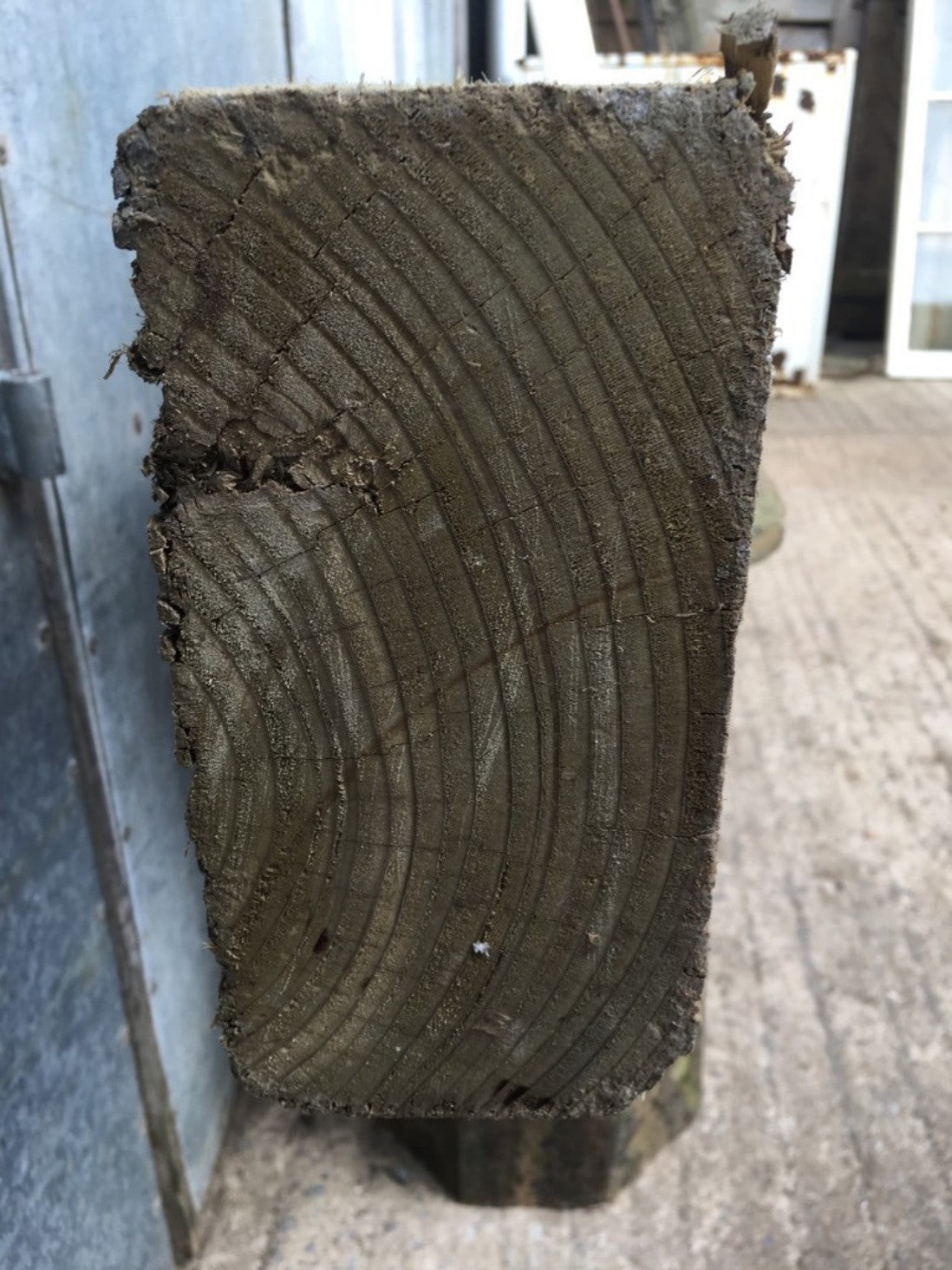 3ft 10 3/8" Or 1.18m Long Old Salvaged Solid Pine Beam