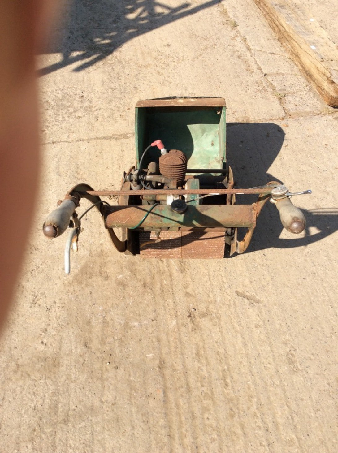 Old Vintage Ipswich Lawn Mower With Removable Grass Box Collector