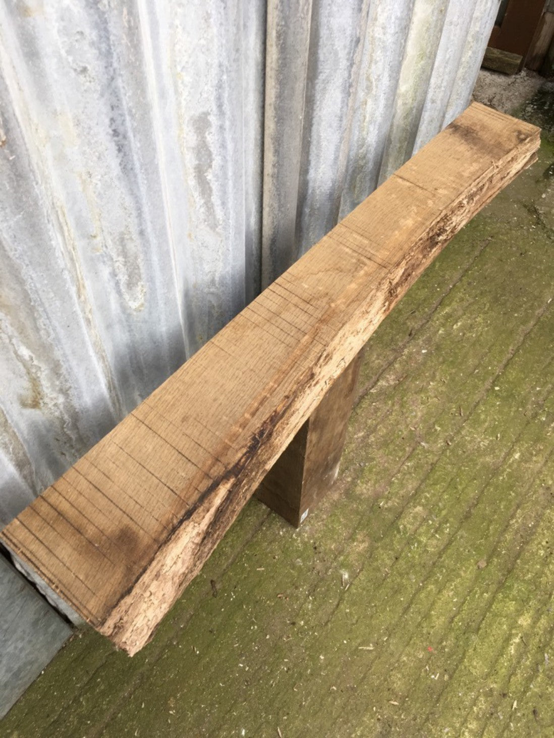 3ft 5 1/2" Or 1.06m Long Reclaimed Lovely Old Oak Hardwood Mantle Shelf