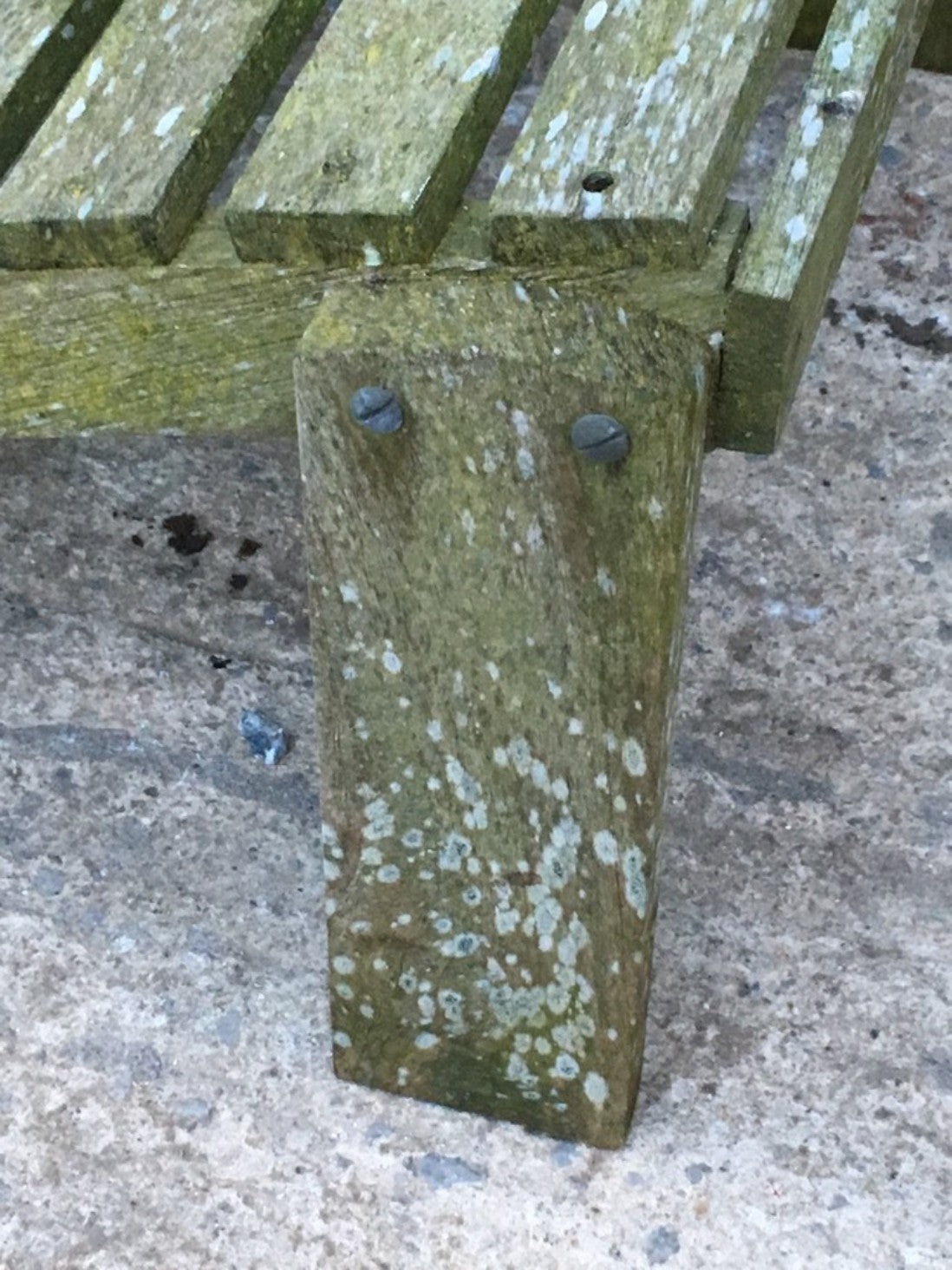 34cm By 58.7cm Lovely Old Weathered Teak Garden Chair Sloping Foot Rest
