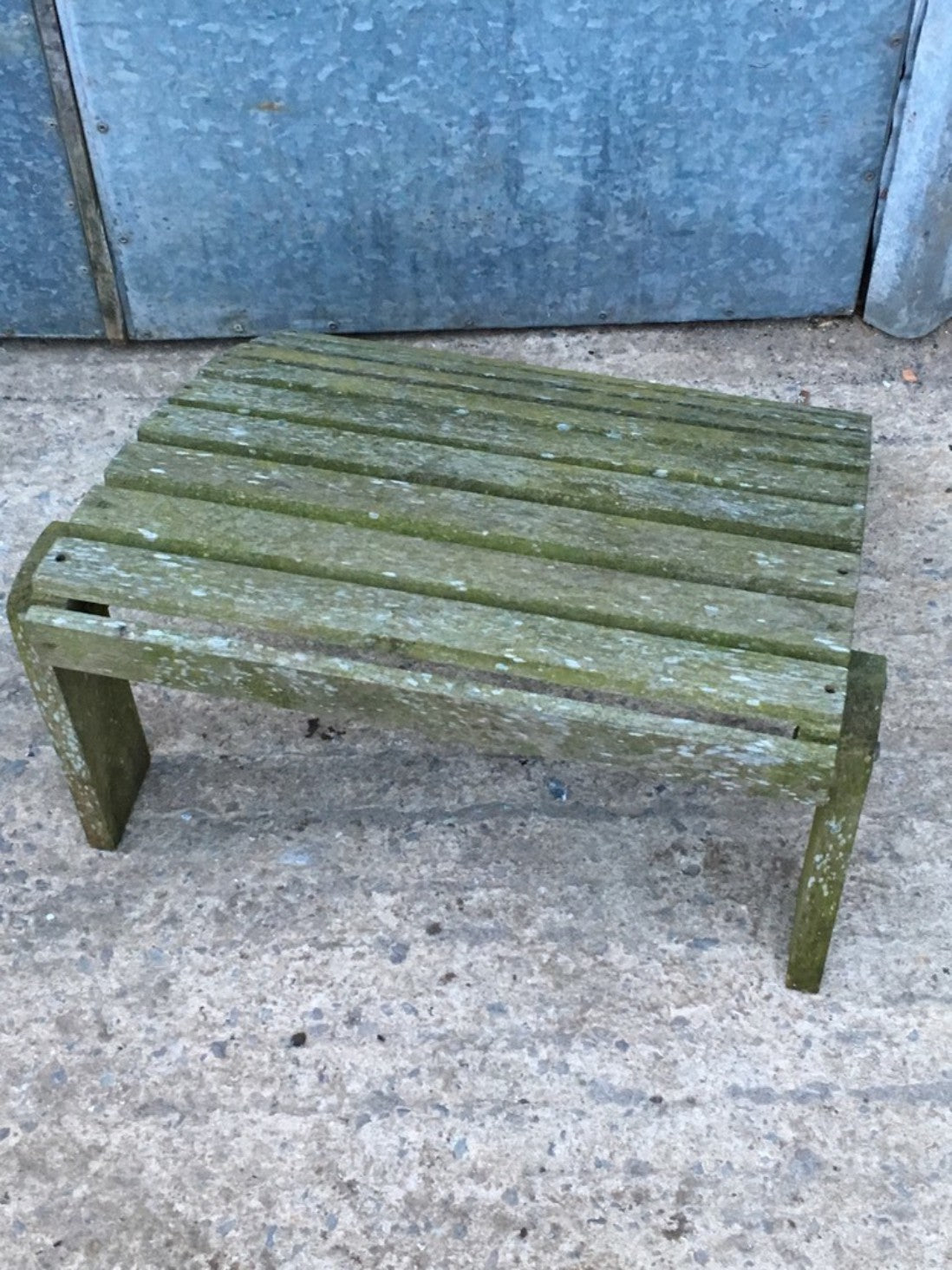 34cm By 58.7cm Lovely Old Weathered Teak Garden Chair Sloping Foot Rest