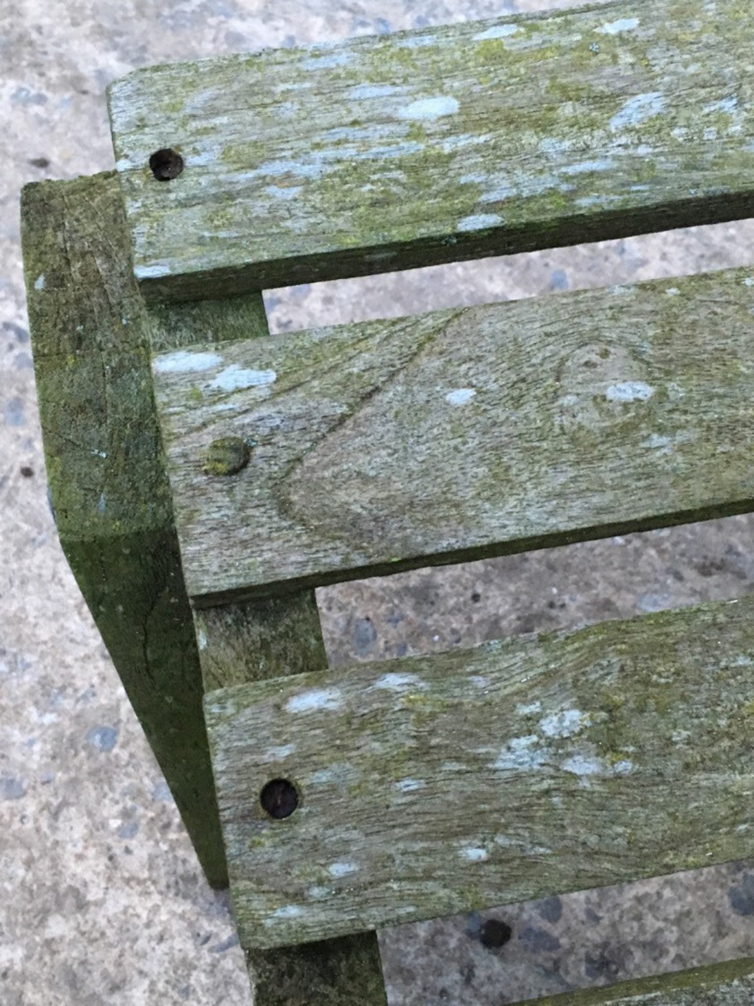 34cm By 58.7cm Lovely Old Weathered Teak Garden Chair Sloping Foot Rest