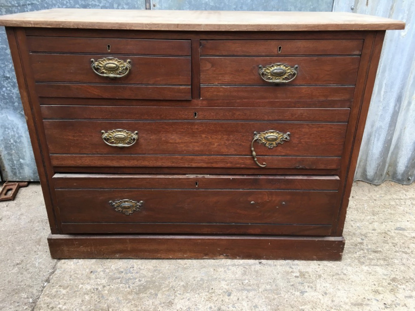 78.7cm X 106.5cm 1930s Mahogany 2 Over 3 Chest Of Drawers Restoration Project
