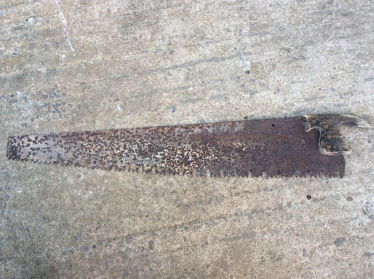 99cm Long Vintage Reclaimed Steel Old Stone Limestone Cutting Saw Collectable
