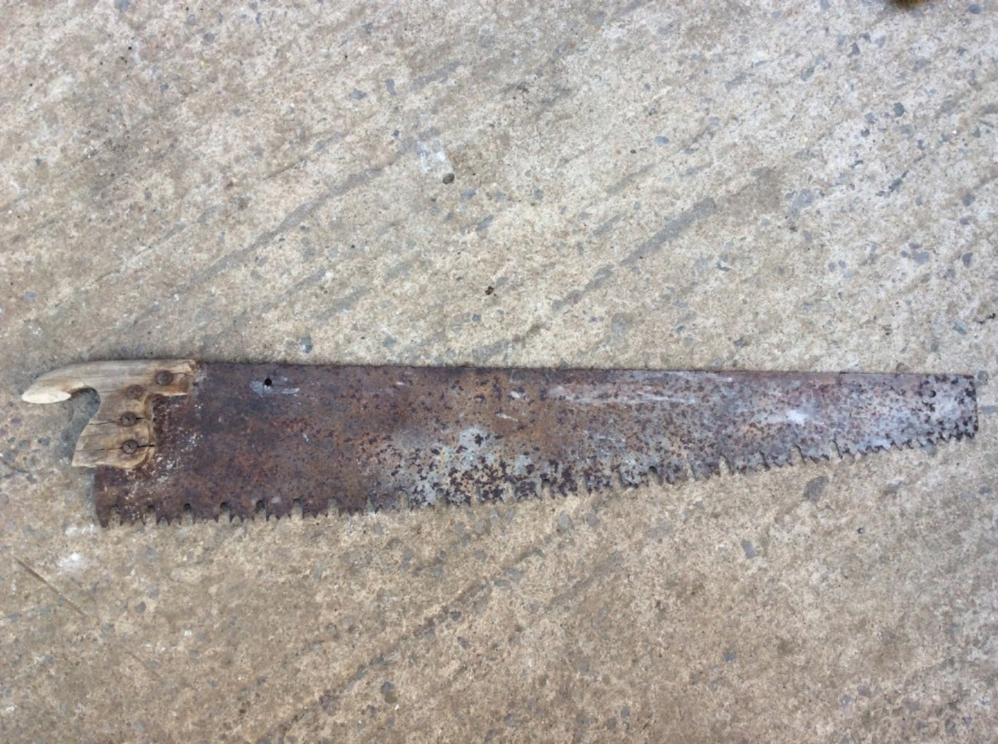 99cm Long Vintage Reclaimed Steel Old Stone Limestone Cutting Saw Collectable
