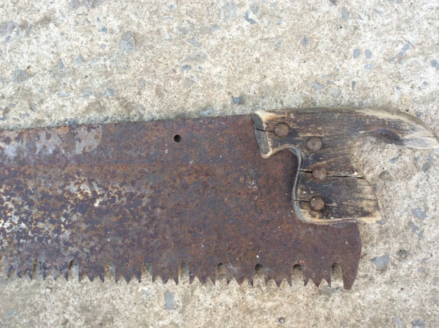 99cm Long Vintage Reclaimed Steel Old Stone Limestone Cutting Saw Collectable