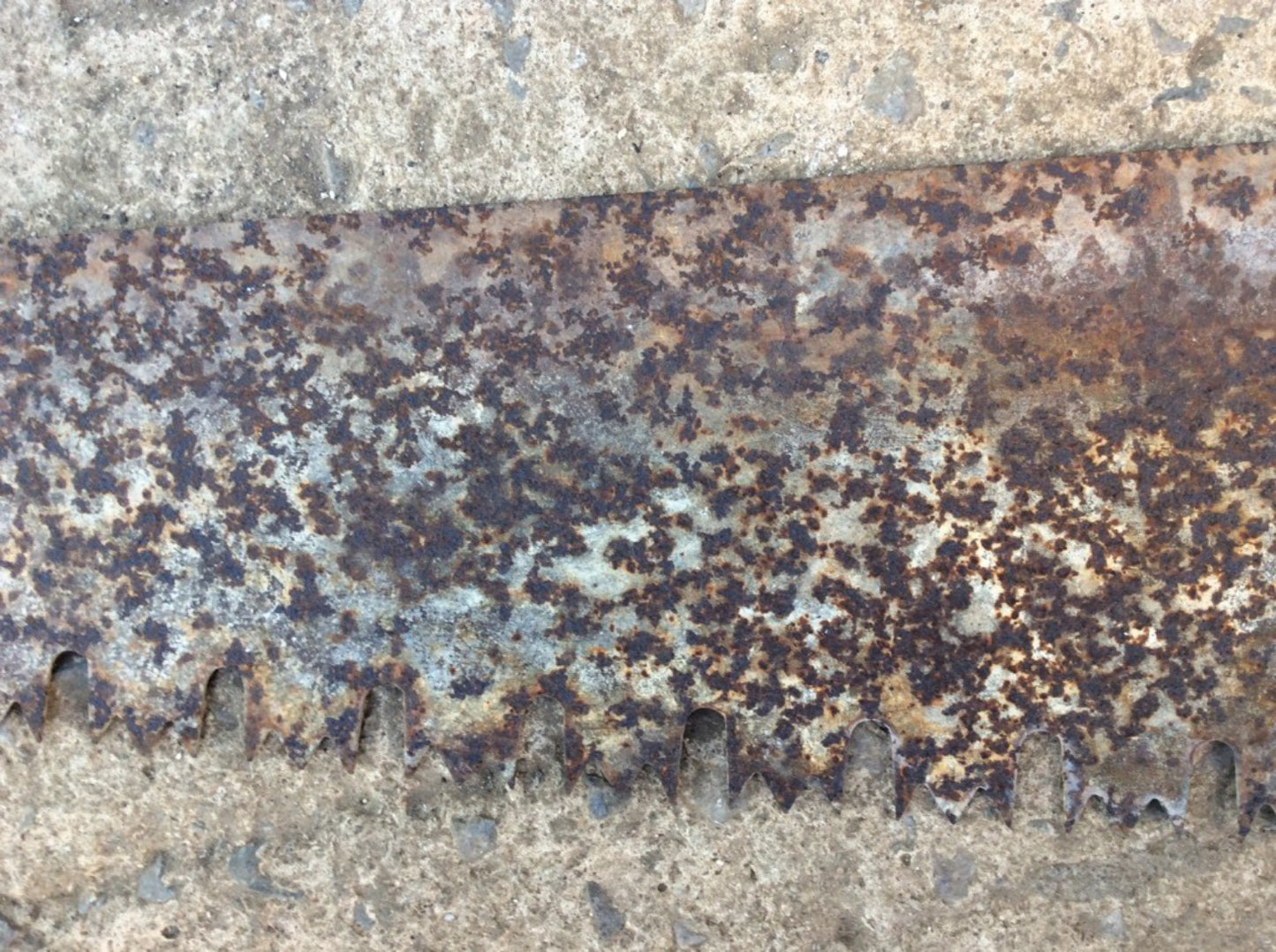 99cm Long Vintage Reclaimed Steel Old Stone Limestone Cutting Saw Collectable