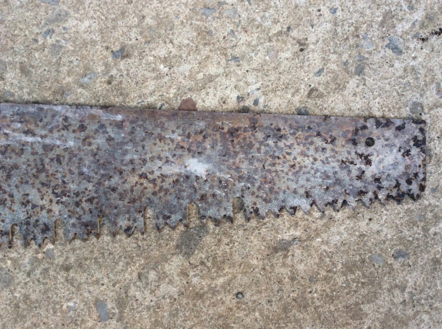 99cm Long Vintage Reclaimed Steel Old Stone Limestone Cutting Saw Collectable