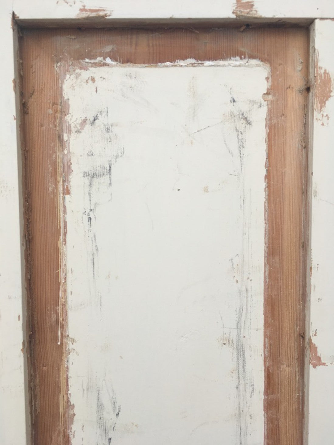 31 1/2”x78 1/4” Reclaimed Victorian Painted Pine 2 Over 2 Panel Internal Door