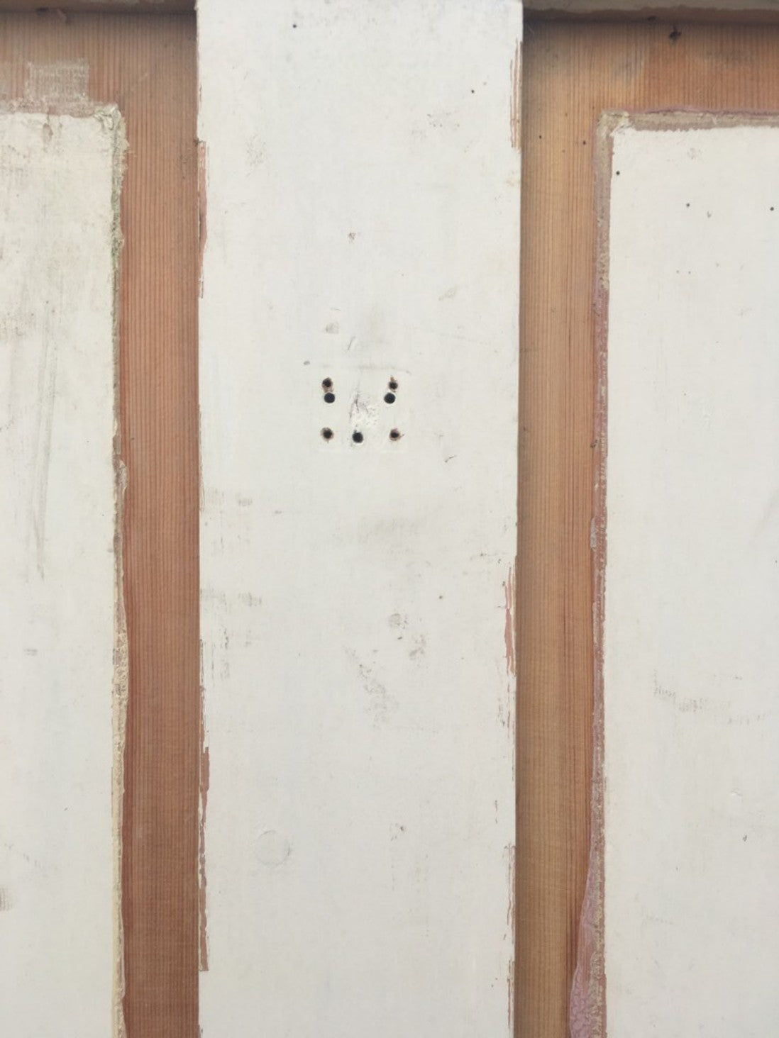 31 1/2”x78 1/4” Reclaimed Victorian Painted Pine 2 Over 2 Panel Internal Door