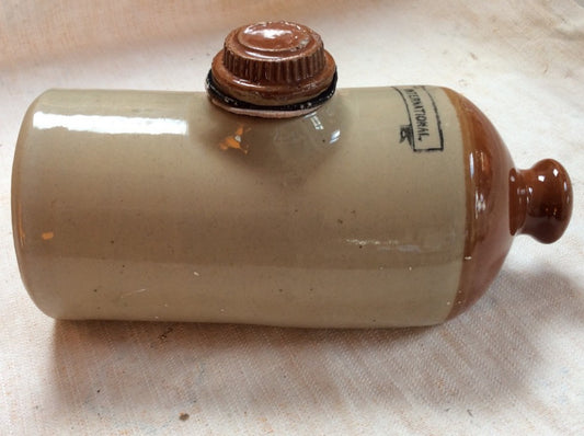 Vintage Old ‘The International’ Stoneware Bed Warmer 25.5cm Long