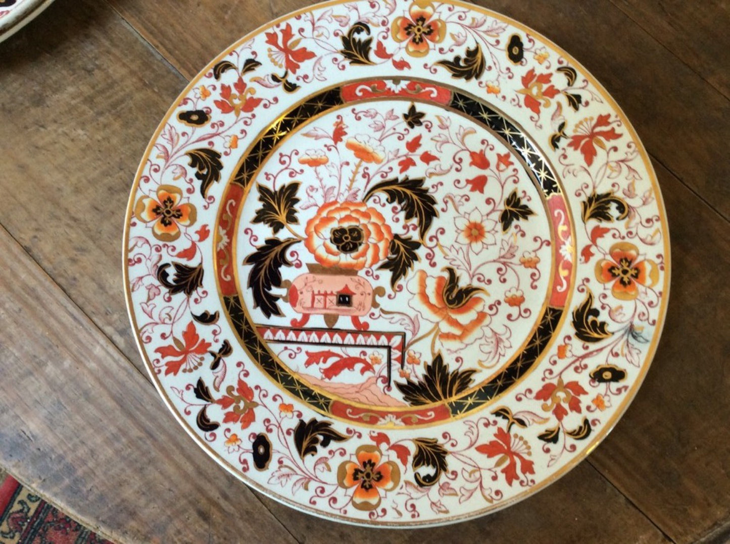 Nine Interesting Old Hall China Plates & Cake Stand 3 Dinner 6 Soup