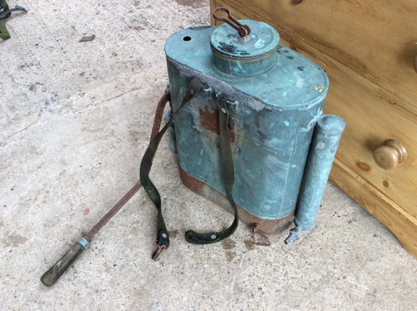 Interesting Old Copper Abol Backpack Knapsack Sprayer 1960s 1970s Sold As Seen