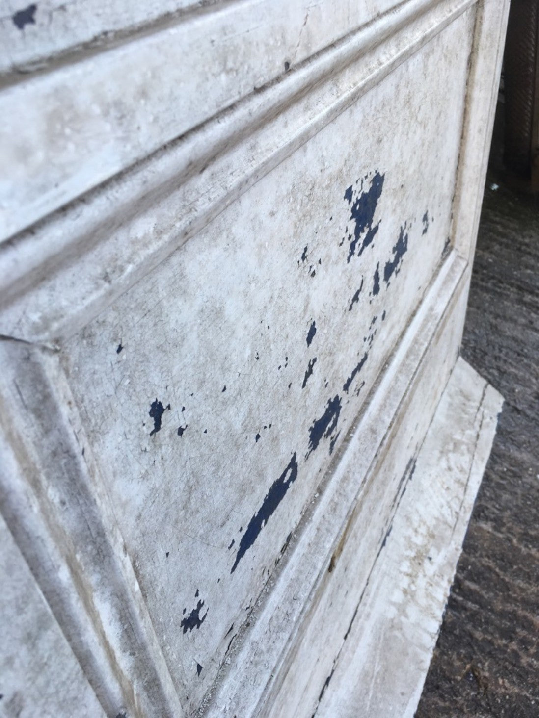 35 3/4”x90 1/8” Victorian Painted Pine Four Panel Glazed Internal External Door
