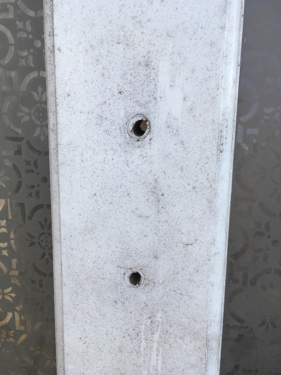 35 3/4”x90 1/8” Victorian Painted Pine Four Panel Glazed Internal External Door