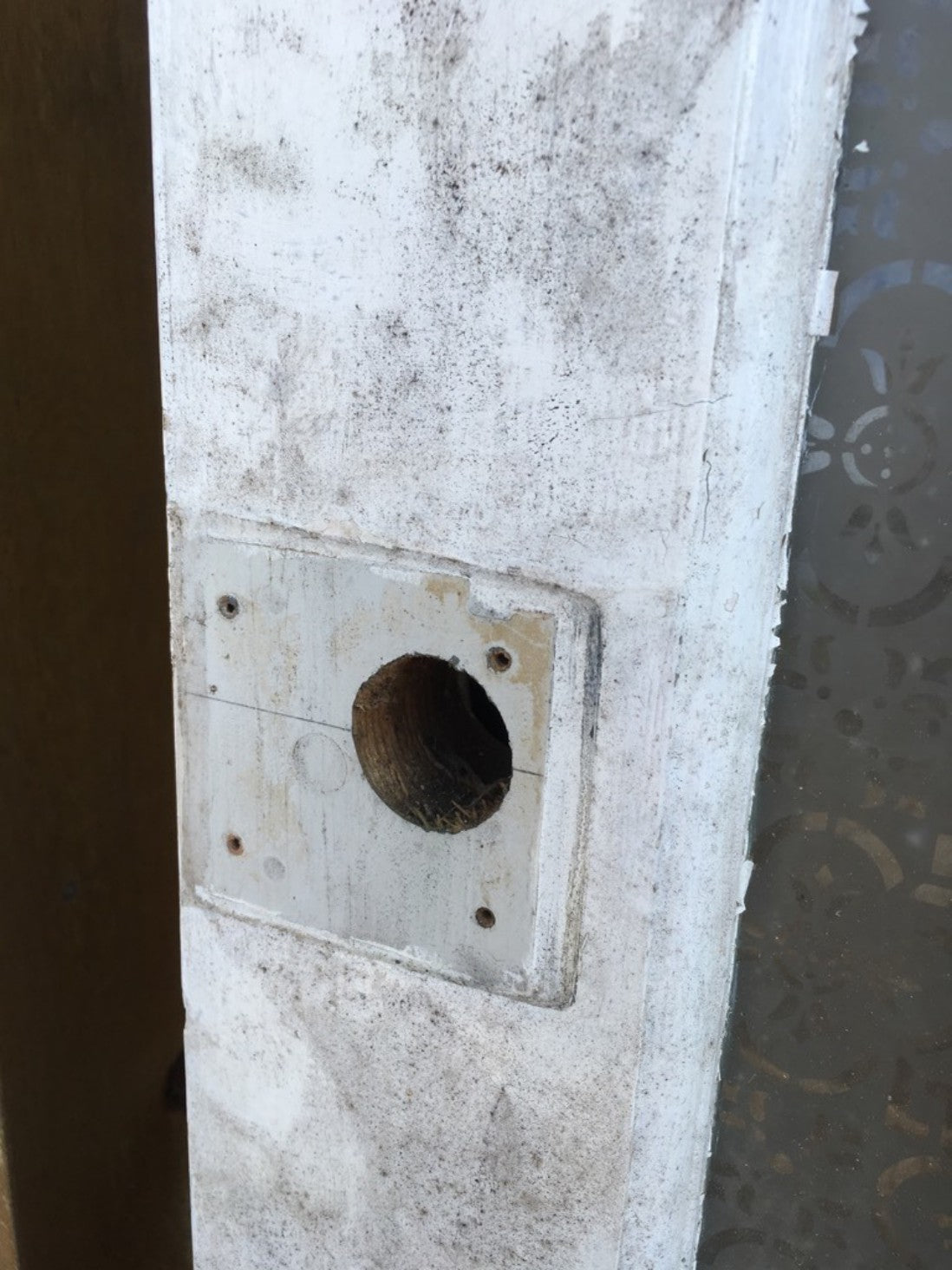 35 3/4”x90 1/8” Victorian Painted Pine Four Panel Glazed Internal External Door