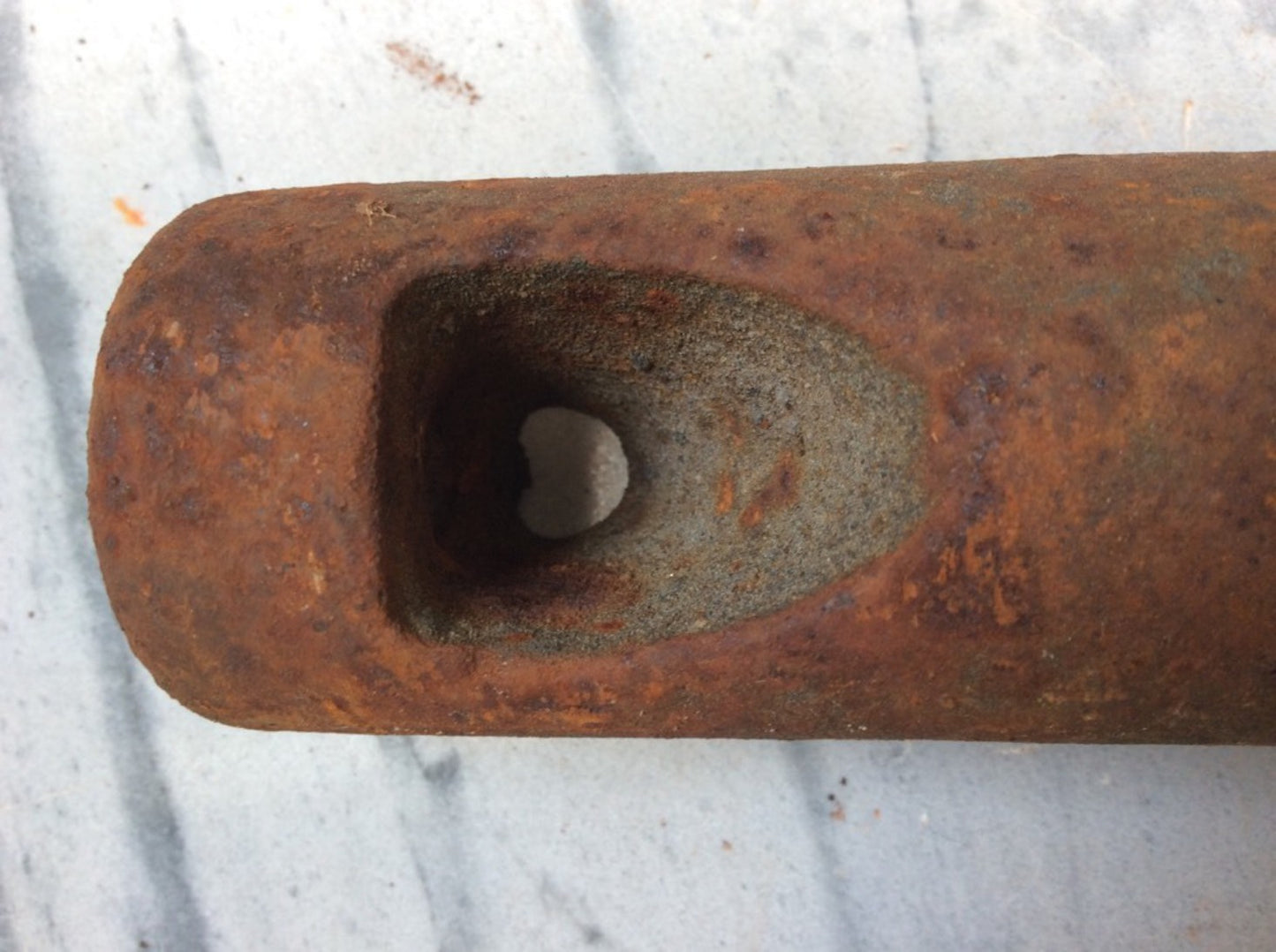 7 1/2lbs Reclaimed Victorian Cast Iron Solid Round Window Sash Weight