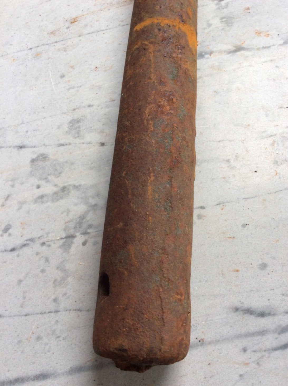 7 1/2lbs Reclaimed Victorian Cast Iron Solid Round Window Sash Weight