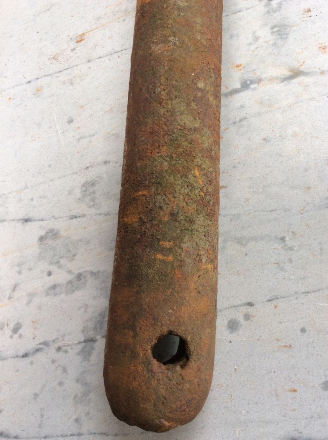 Salvaged Victorian Cast Iron Solid Round Window Sash Weight 7 1/2lbs