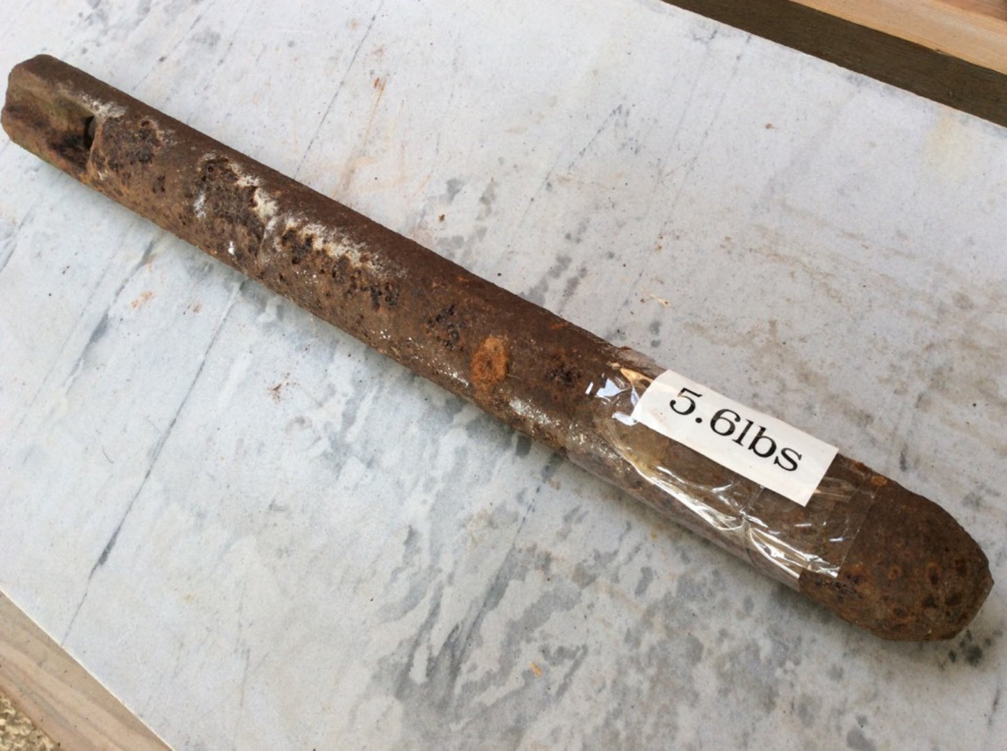 Salvaged Victorian Cast Iron Solid Round Window Sash Weight 6lbs
