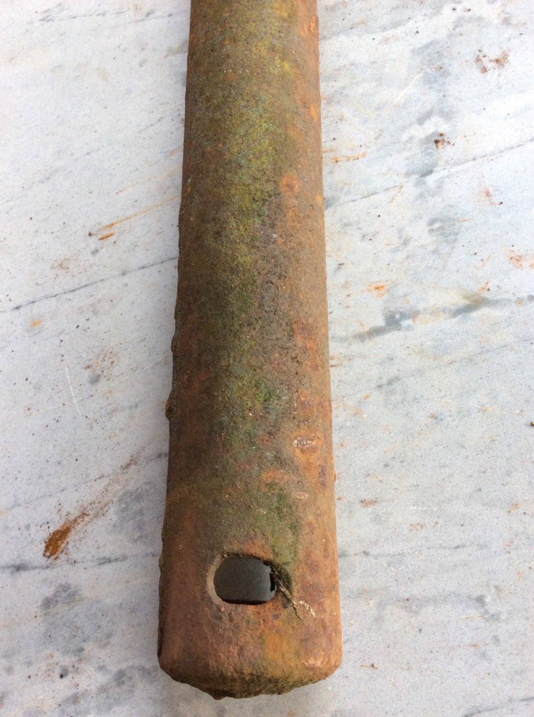 Salvaged Victorian Cast Iron Solid Round Window Sash Weight 6 1/2lbs